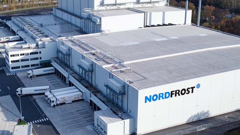 Overview of the distribution center of grocery specialist Nordfrost