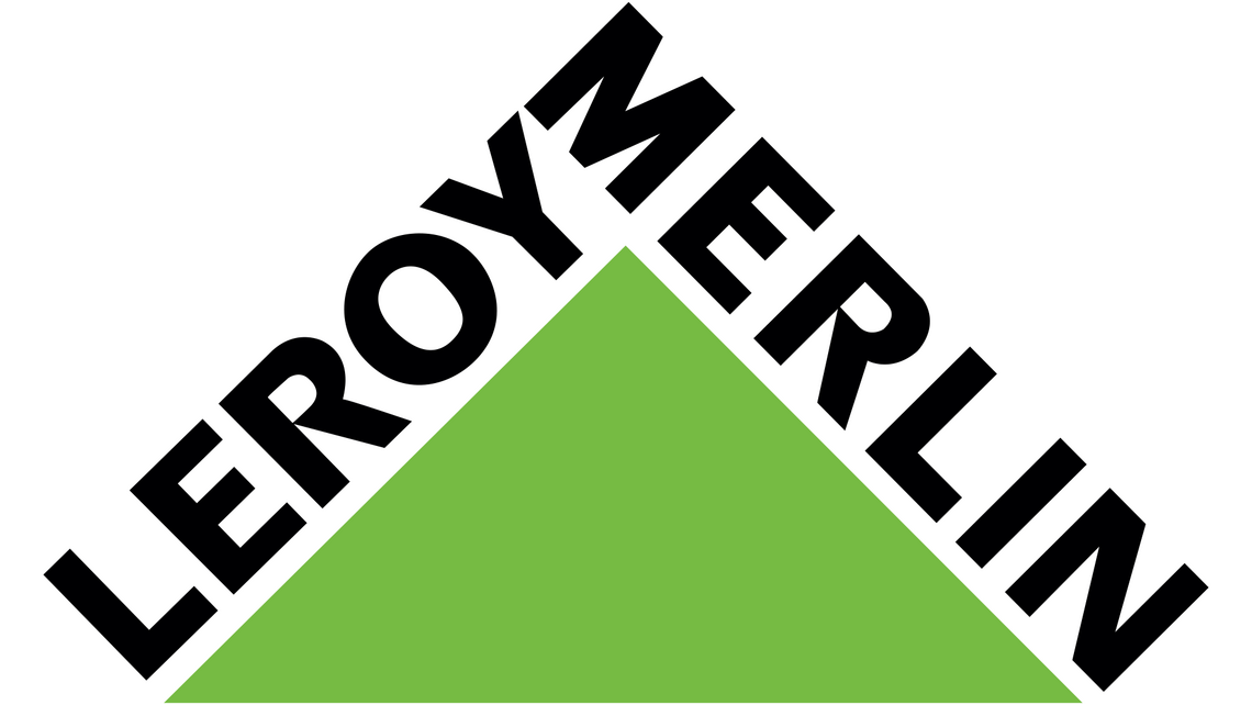 Green and black colored Logo of the French DIY garden specialist Leroy Merlin