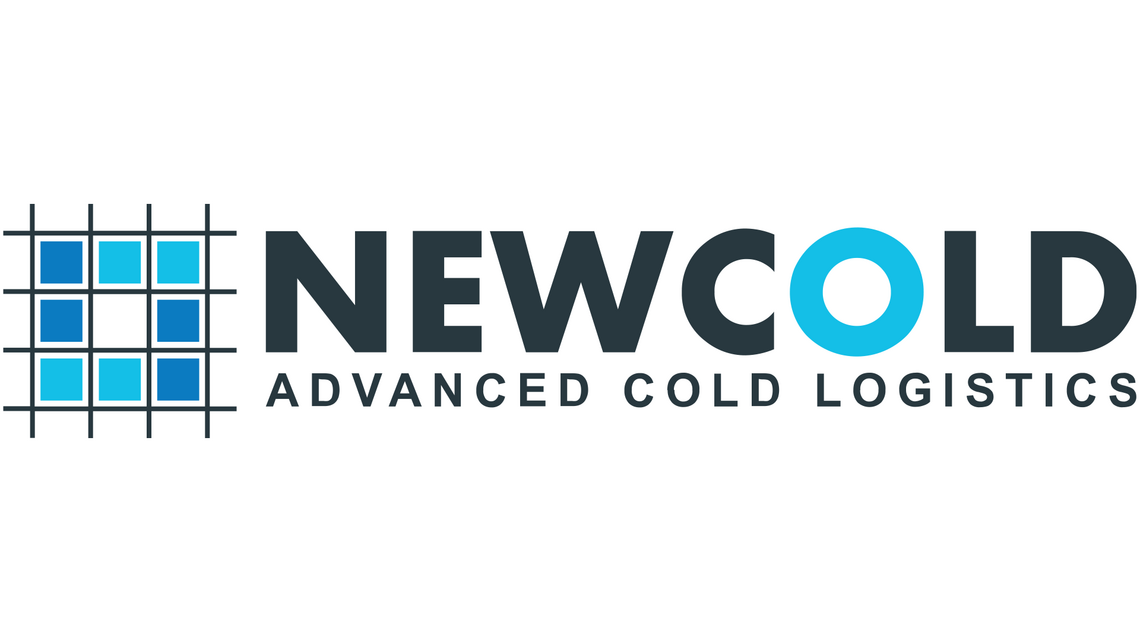 Blue and black logo of frozen grocery expert Newcold