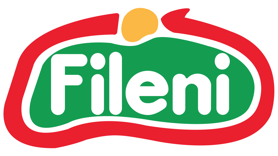 Red white and green logo of the grocery specialist Fileni