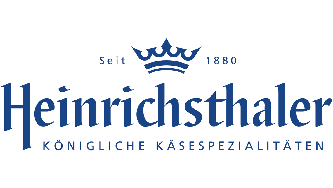 Blue logo of grocery specialist Heinrichsthaler