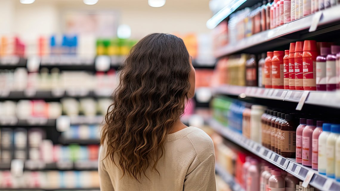 [Translate to France:] A woman shops in a store