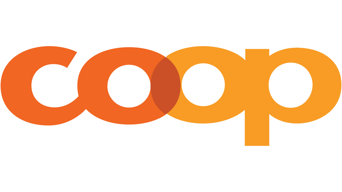 Orange logo of the Swiss grocery specialist Coop