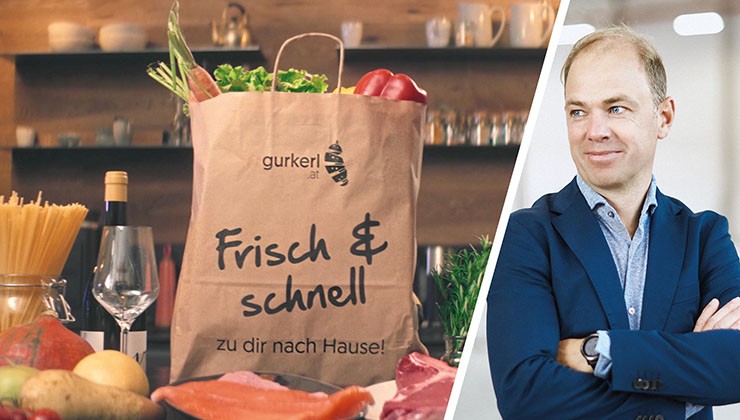 Gurkerl.at: Fast and fresh shopping online with products service automation.